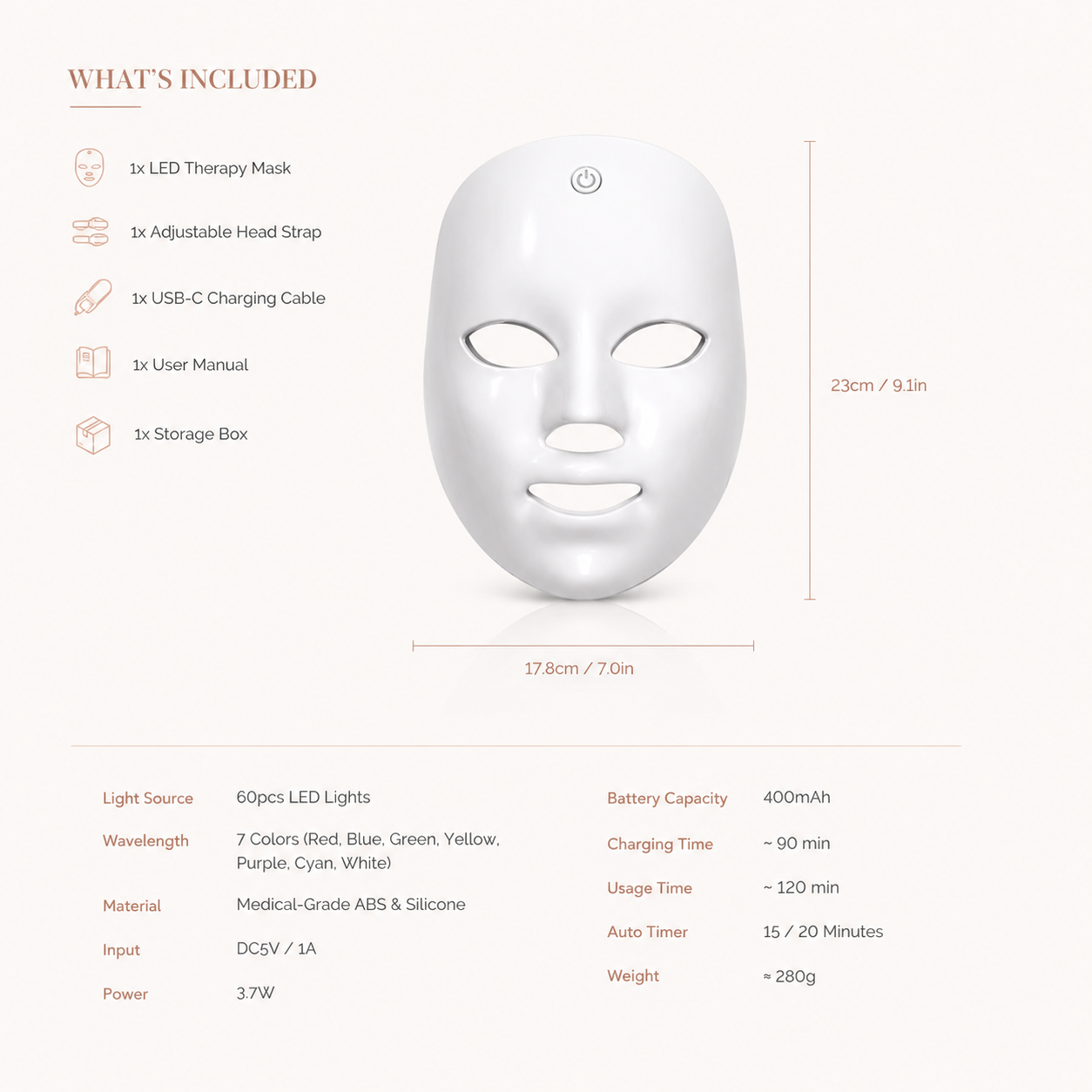 Evoa LumiMask™ LED Therapy Mask