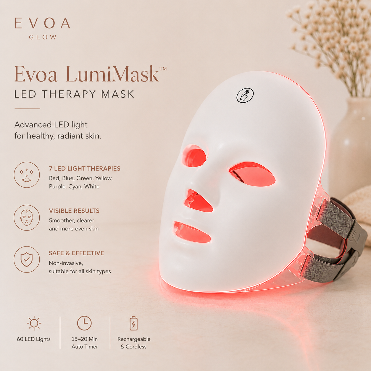 Evoa LumiMask™ LED Therapy Mask